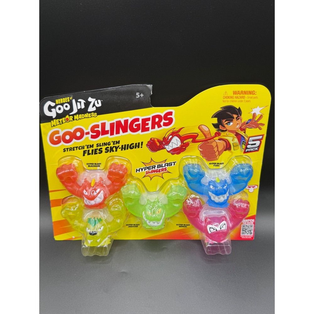 Heroes of Goo Jit Zu Meteor Madness Goo-Slingers 5-Pack Hyper Blast Figures NIB